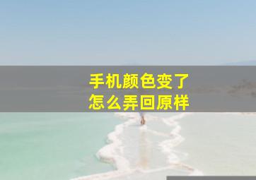 手机颜色变了怎么弄回原样