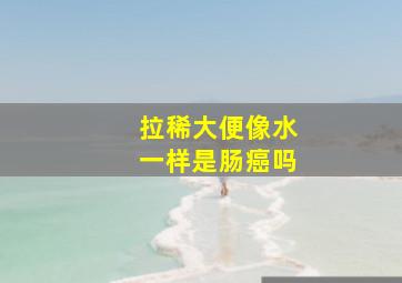 拉稀大便像水一样是肠癌吗