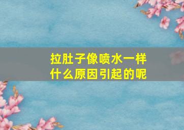 拉肚子像喷水一样什么原因引起的呢