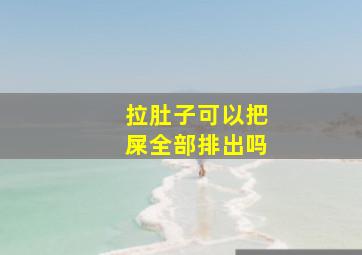 拉肚子可以把屎全部排出吗