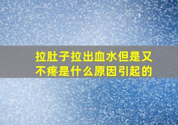 拉肚子拉出血水但是又不疼是什么原因引起的