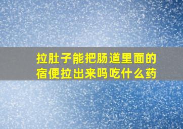 拉肚子能把肠道里面的宿便拉出来吗吃什么药