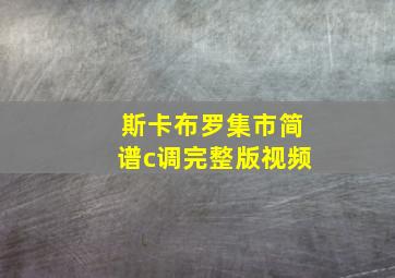 斯卡布罗集市简谱c调完整版视频