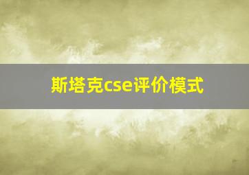 斯塔克cse评价模式