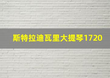 斯特拉迪瓦里大提琴1720