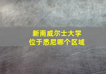 新南威尔士大学位于悉尼哪个区域