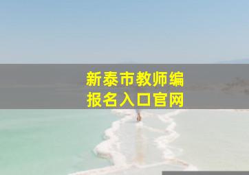 新泰市教师编报名入口官网