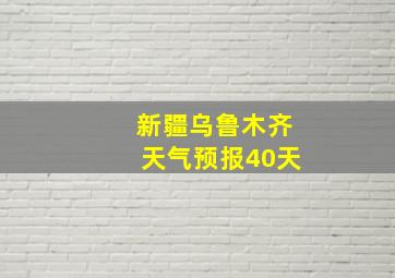 新疆乌鲁木齐天气预报40天