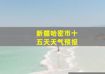 新疆哈密市十五天天气预报