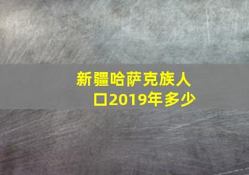 新疆哈萨克族人口2019年多少