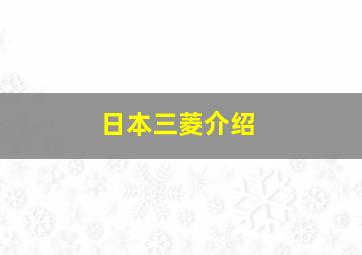 日本三菱介绍