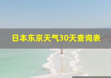 日本东京天气30天查询表