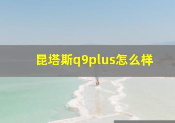 昆塔斯q9plus怎么样