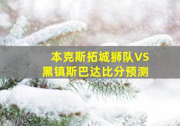 本克斯拓城狮队VS黑镇斯巴达比分预测