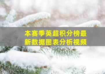 本赛季英超积分榜最新数据图表分析视频