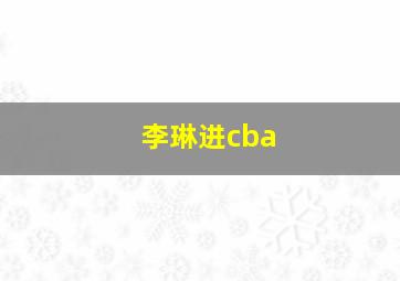 李琳进cba