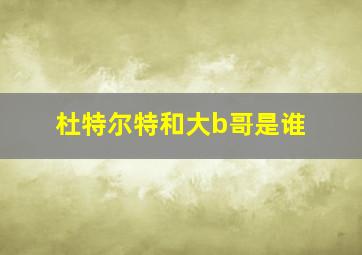 杜特尔特和大b哥是谁