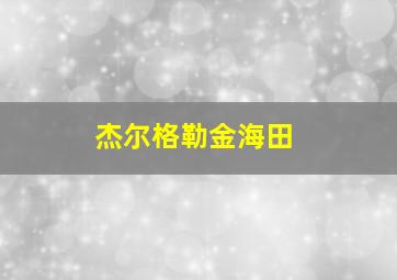 杰尔格勒金海田