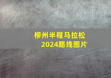 柳州半程马拉松2024路线图片