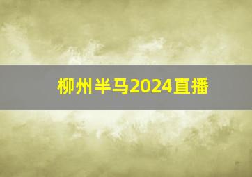 柳州半马2024直播