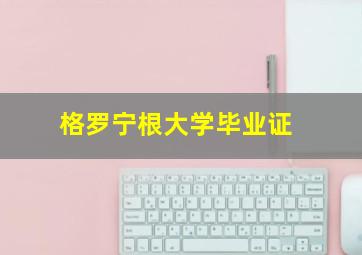 格罗宁根大学毕业证