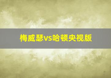 梅威瑟vs哈顿央视版