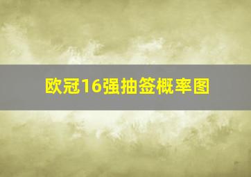 欧冠16强抽签概率图