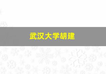 武汉大学胡建