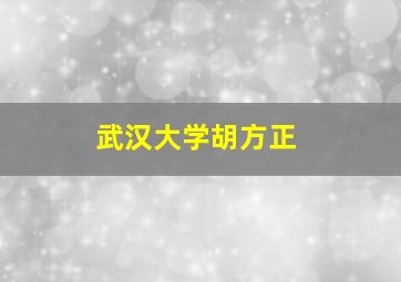 武汉大学胡方正