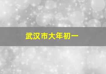 武汉市大年初一