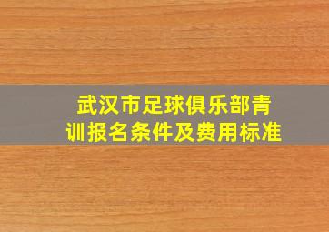 武汉市足球俱乐部青训报名条件及费用标准