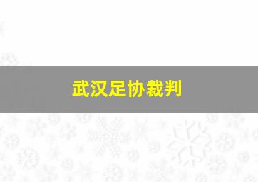 武汉足协裁判