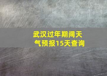 武汉过年期间天气预报15天查询