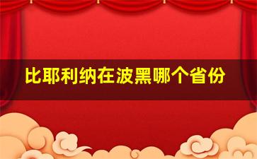 比耶利纳在波黑哪个省份