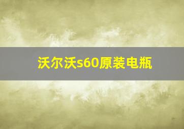 沃尔沃s60原装电瓶