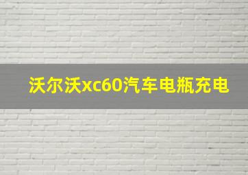 沃尔沃xc60汽车电瓶充电