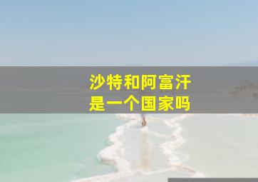 沙特和阿富汗是一个国家吗