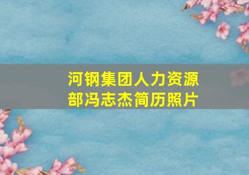 河钢集团人力资源部冯志杰简历照片