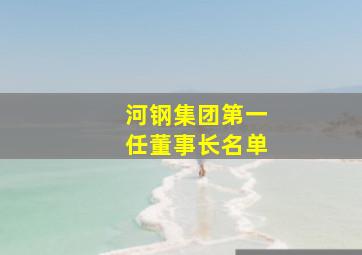 河钢集团第一任董事长名单