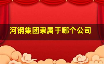 河钢集团隶属于哪个公司