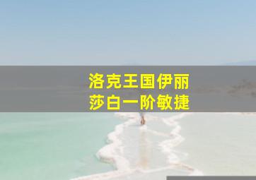 洛克王国伊丽莎白一阶敏捷