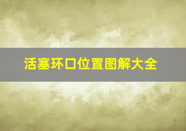 活塞环口位置图解大全