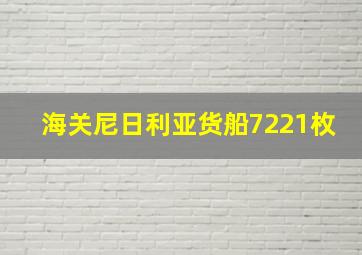 海关尼日利亚货船7221枚