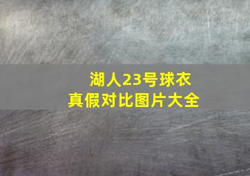 湖人23号球衣真假对比图片大全