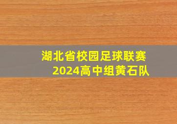 湖北省校园足球联赛2024高中组黄石队