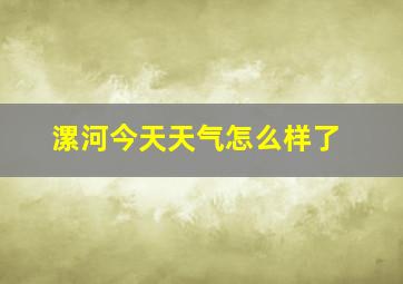 漯河今天天气怎么样了