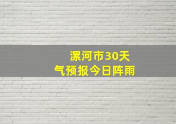 漯河市30天气预报今日阵雨