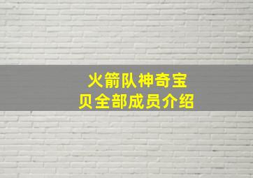 火箭队神奇宝贝全部成员介绍