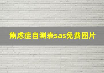 焦虑症自测表sas免费图片