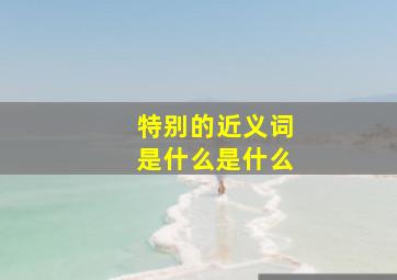 特别的近义词是什么是什么